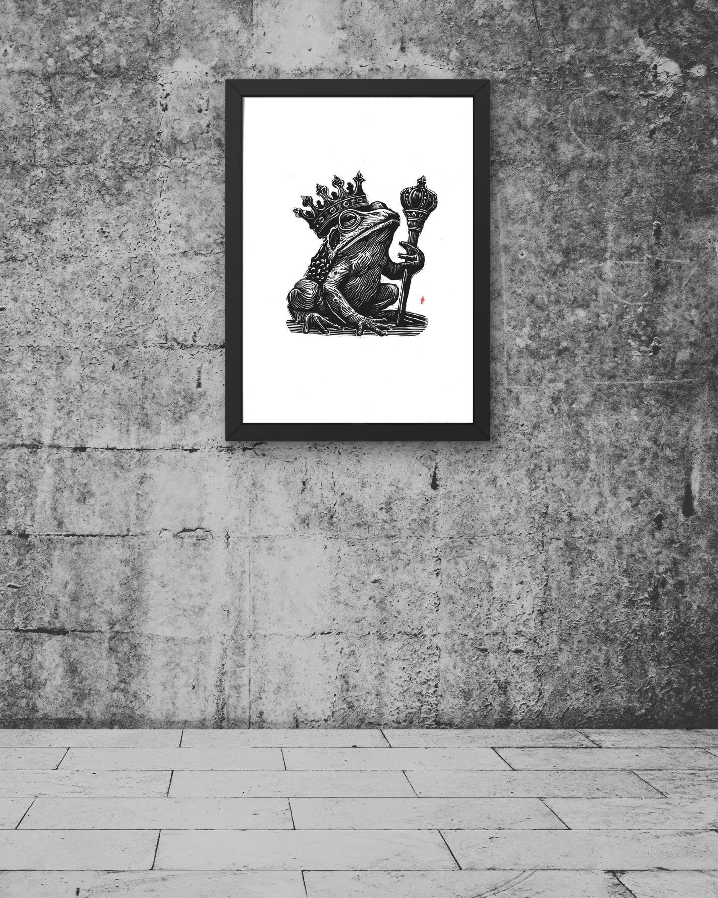 Żabi Król — linoryt A3