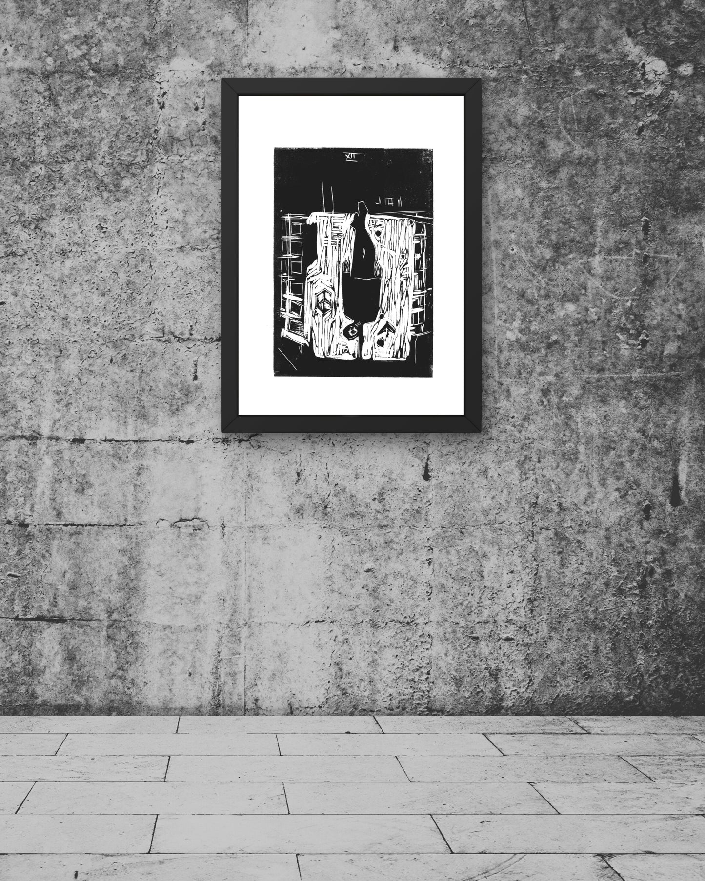 Wisielec — linoryt A3