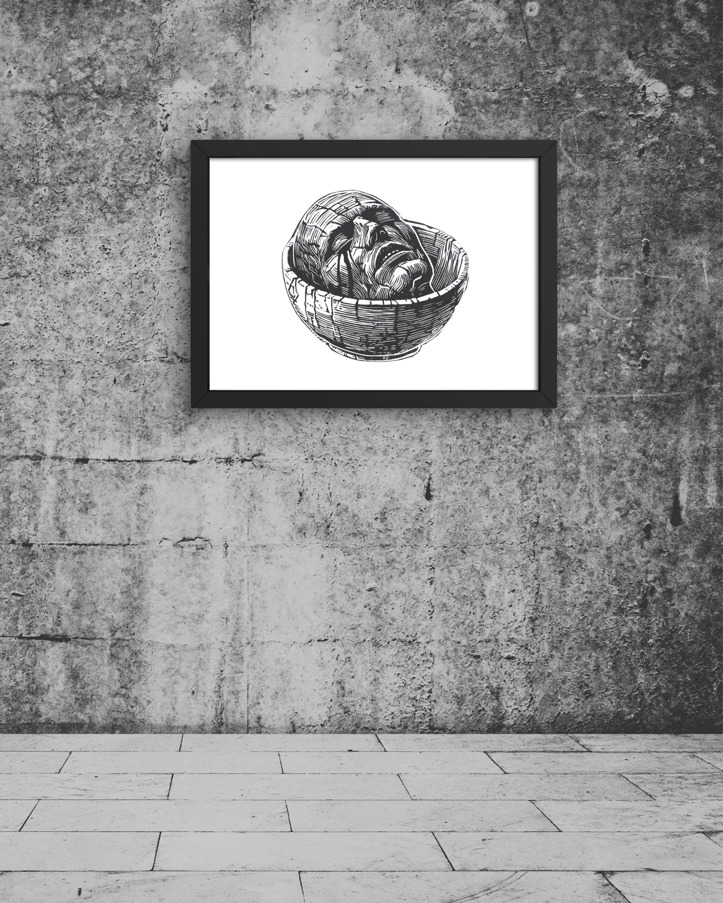 Sadness — linoryt A3 - Egzemplarz autorski