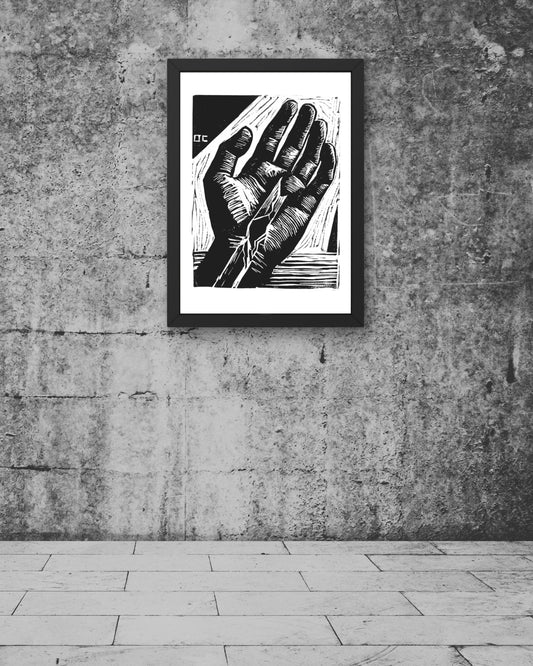 Ocięty — linoryt A3