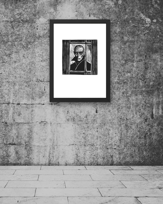 Wampir — linoryt A3 - Egzemplarz autorski