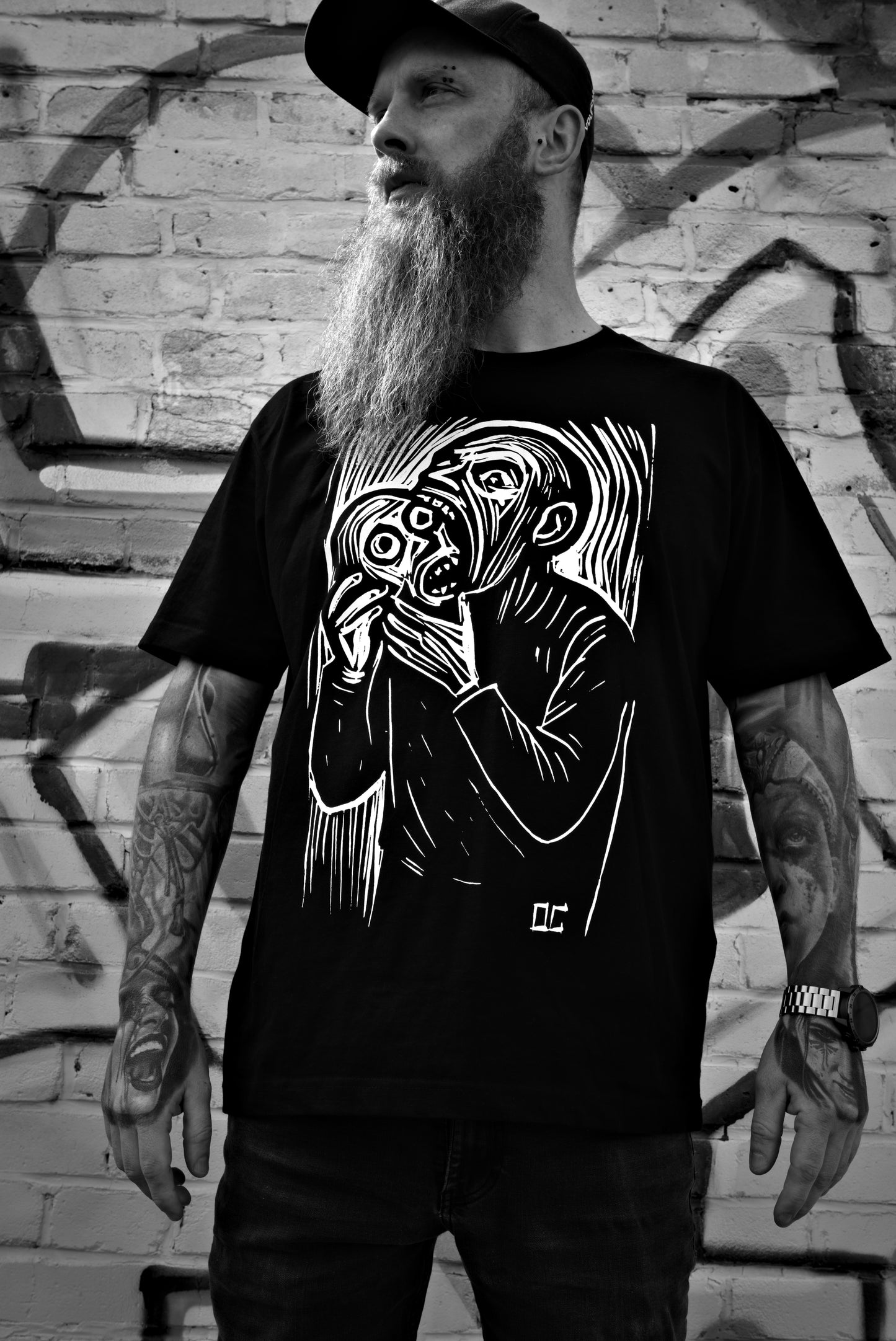 Ludojad — T-shirt z autorskim linorytem (Unisex)