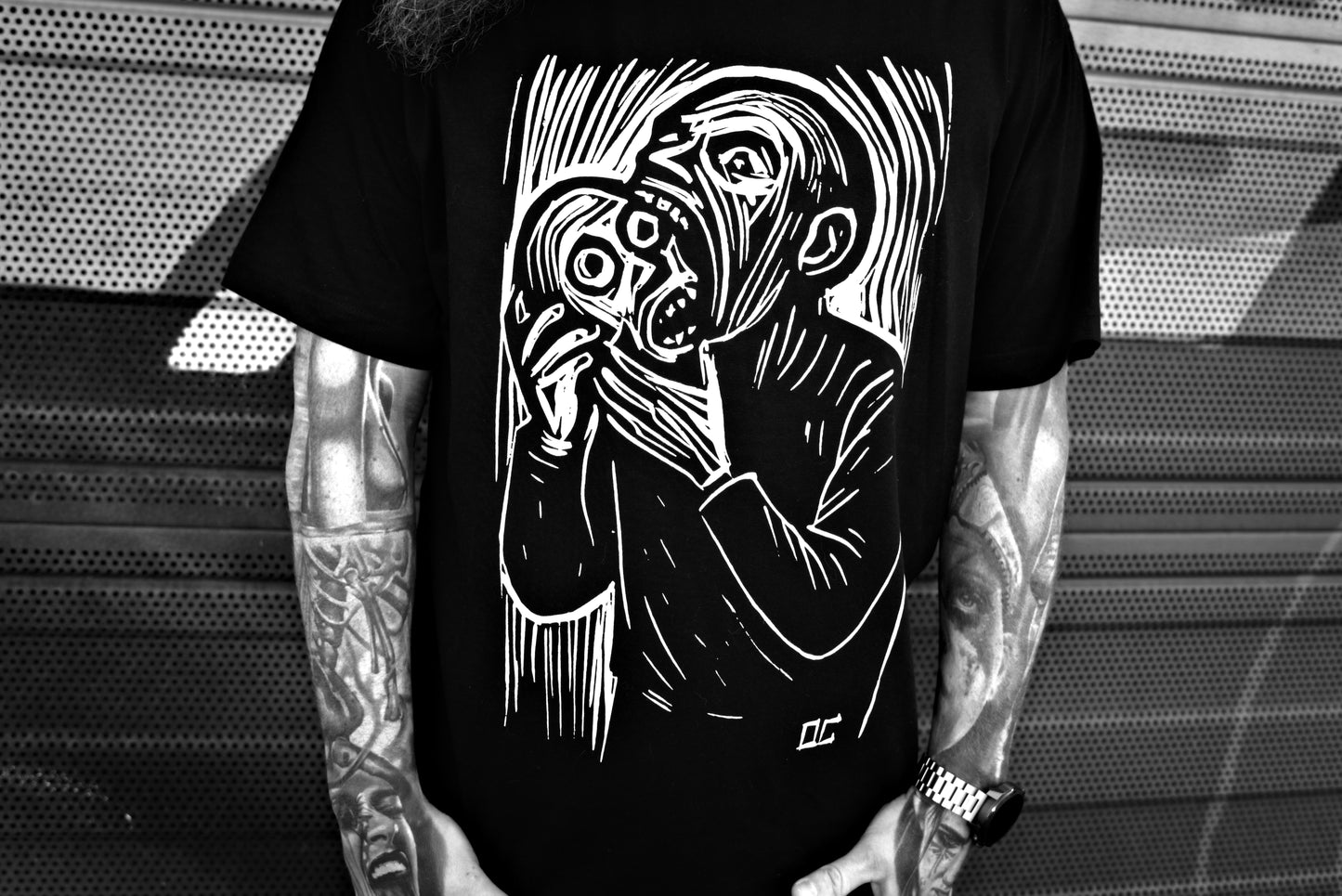 Ludojad — T-shirt z autorskim linorytem (Unisex)