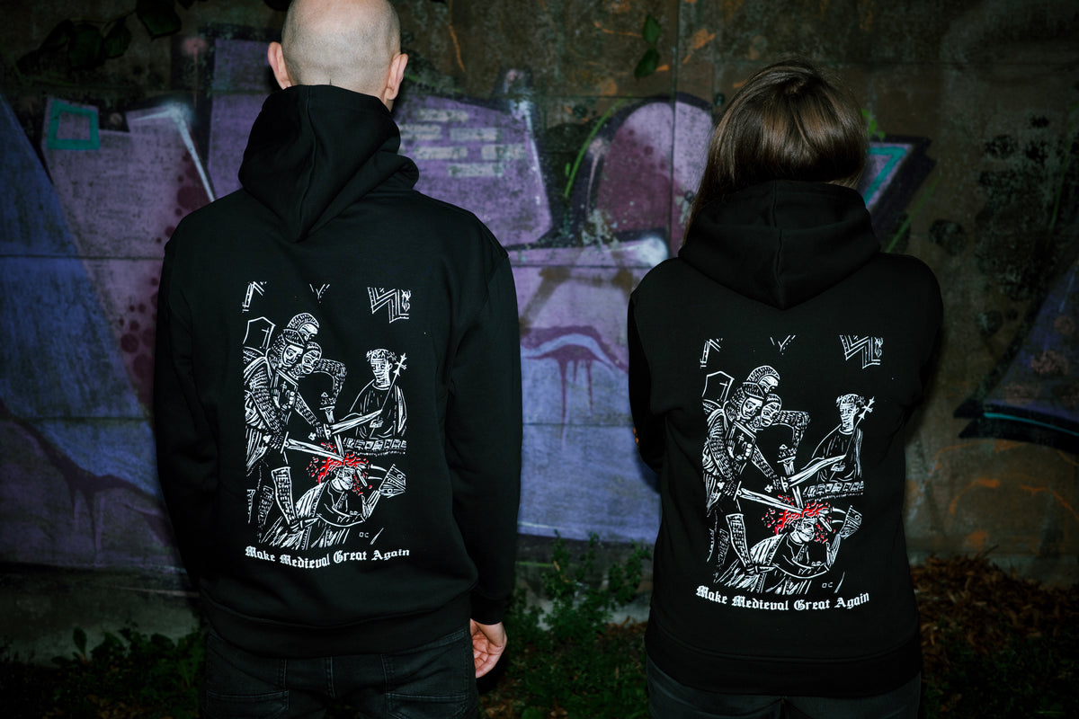 Make Medieval Great Again — bluza z autorskim linorytem (Unisex)