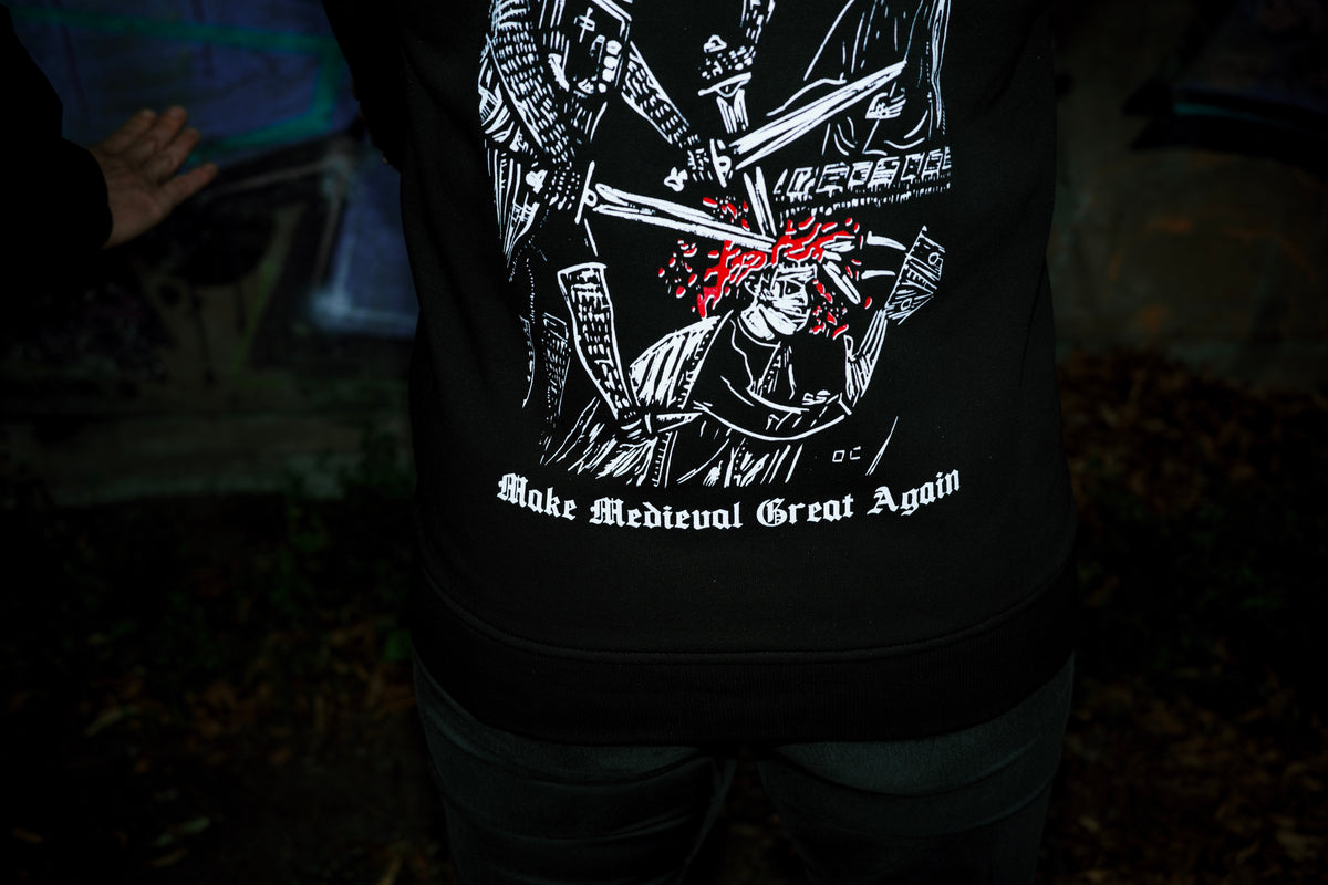 Make Medieval Great Again — bluza z autorskim linorytem (Unisex)