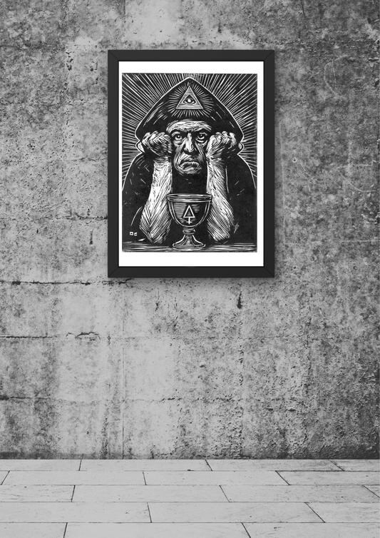Aleister Crowley — linoryt A3